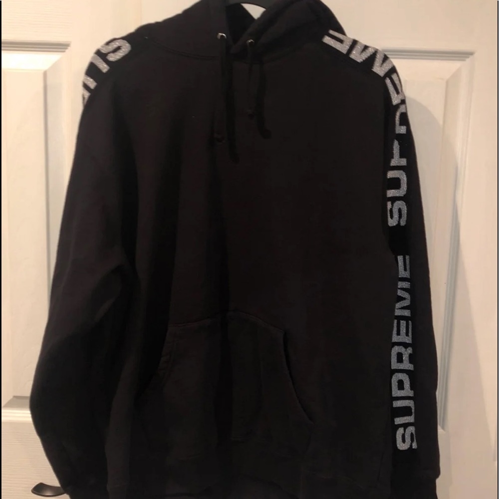 Metallic and Black Supreme Hoodie